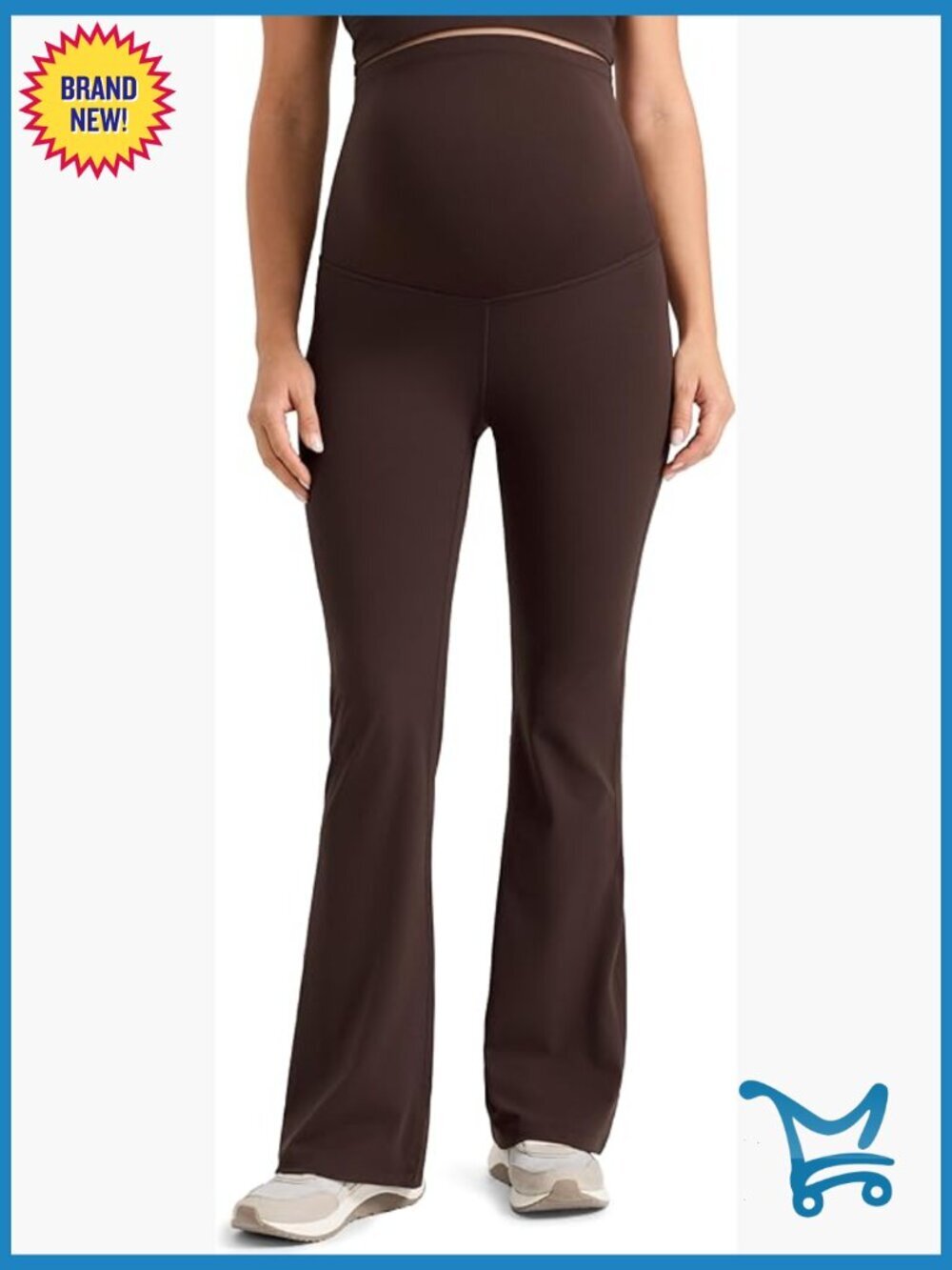 Butterlift Maternity Flare Leggings 31" - Over The Belly Pregnancy Bootcut Yoga